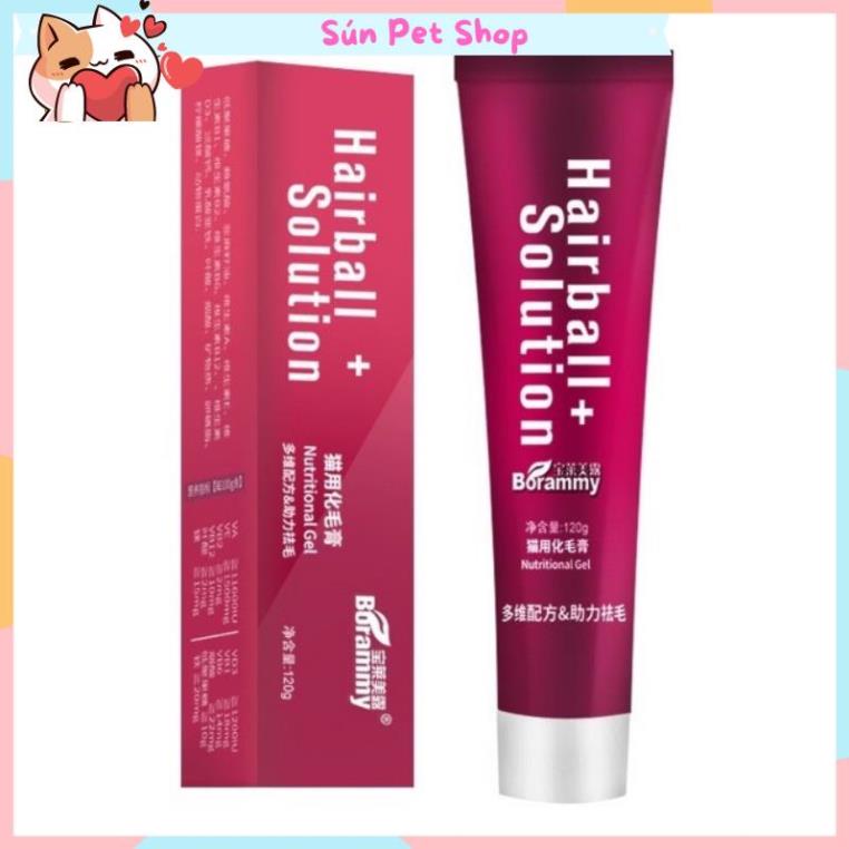 Gel dinh dưỡng cho mèo Hairball Solution giúp tiêu búi lông, dưỡng lông mềm mượt 120g