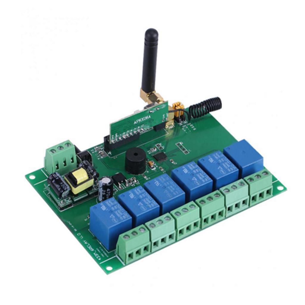 110-240V Relay Module 6 Channel RF Relay Board With Remote Control Switch