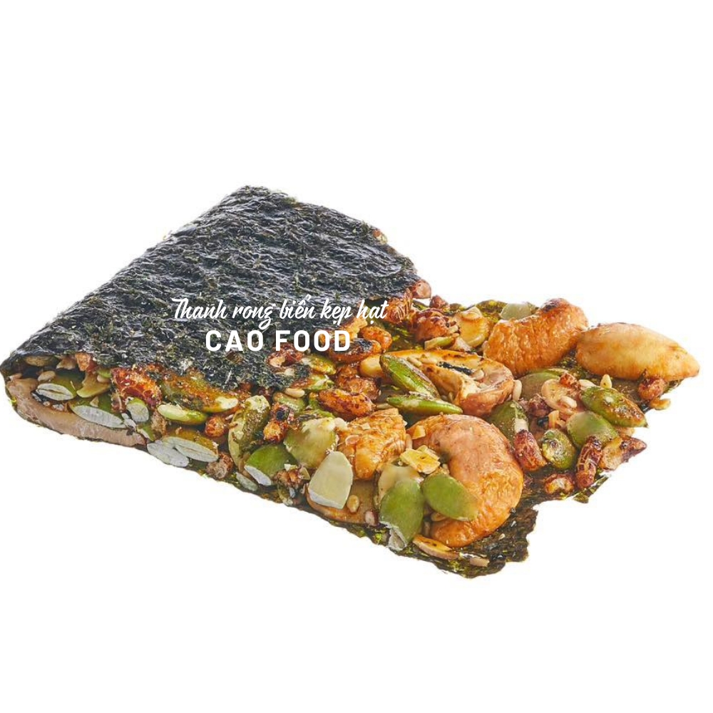 [500gr] Thanh rong biển kẹp hạt dinh dưỡng CAO FOOD không đường, không chất bảo quản - Bánh ăn kiêng nhà làm siêu ngon