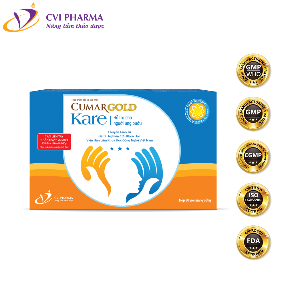 Cumargold Kare Hộp 30 Viên - Giảm Tác Dụng Phụ Hóa Xạ Trị, Hỗ Trợ Ung Bướu