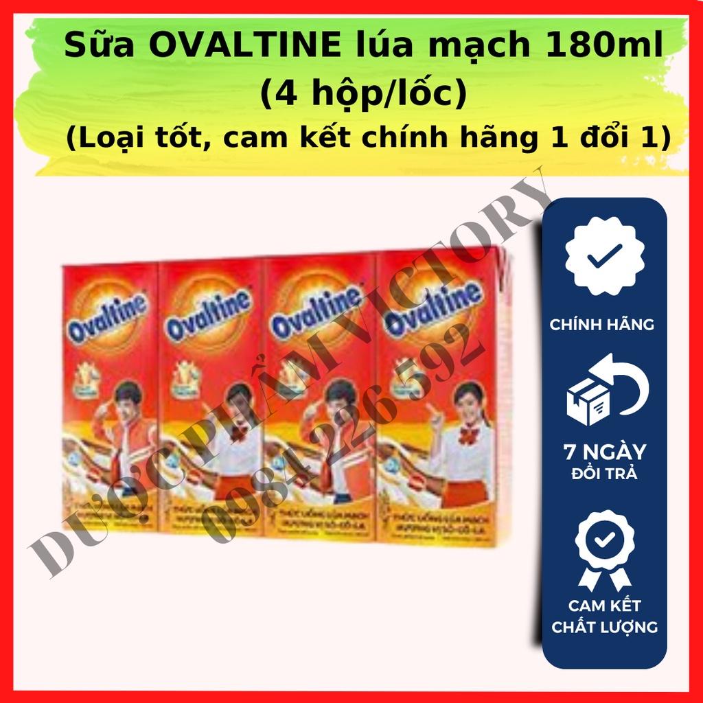 Thức Uống Lúa Mạch, Sữa Ovaltine 180ml (1 lốc 4 hộp)