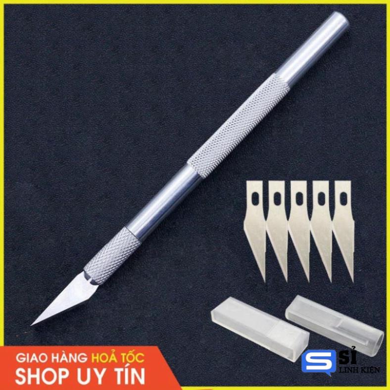 Bộ Dao Khắc Đa Năng, Điêu Khắc Gỗ Nghệ Thuật Cán Nhôm Dài 14cm