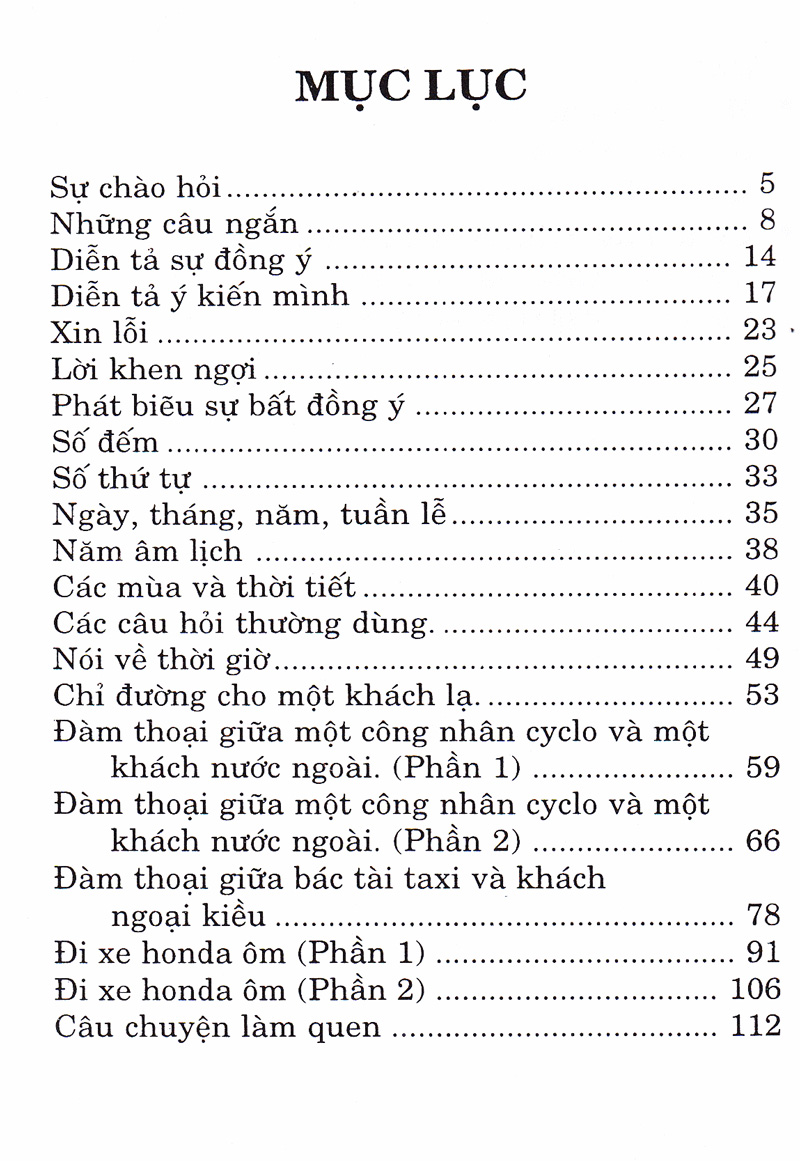 Căn Bản Đàm Thoại Tiếng Anh (Dành Cho Tài Xế Taxi, Cyclo, Xe Máy Ôm)