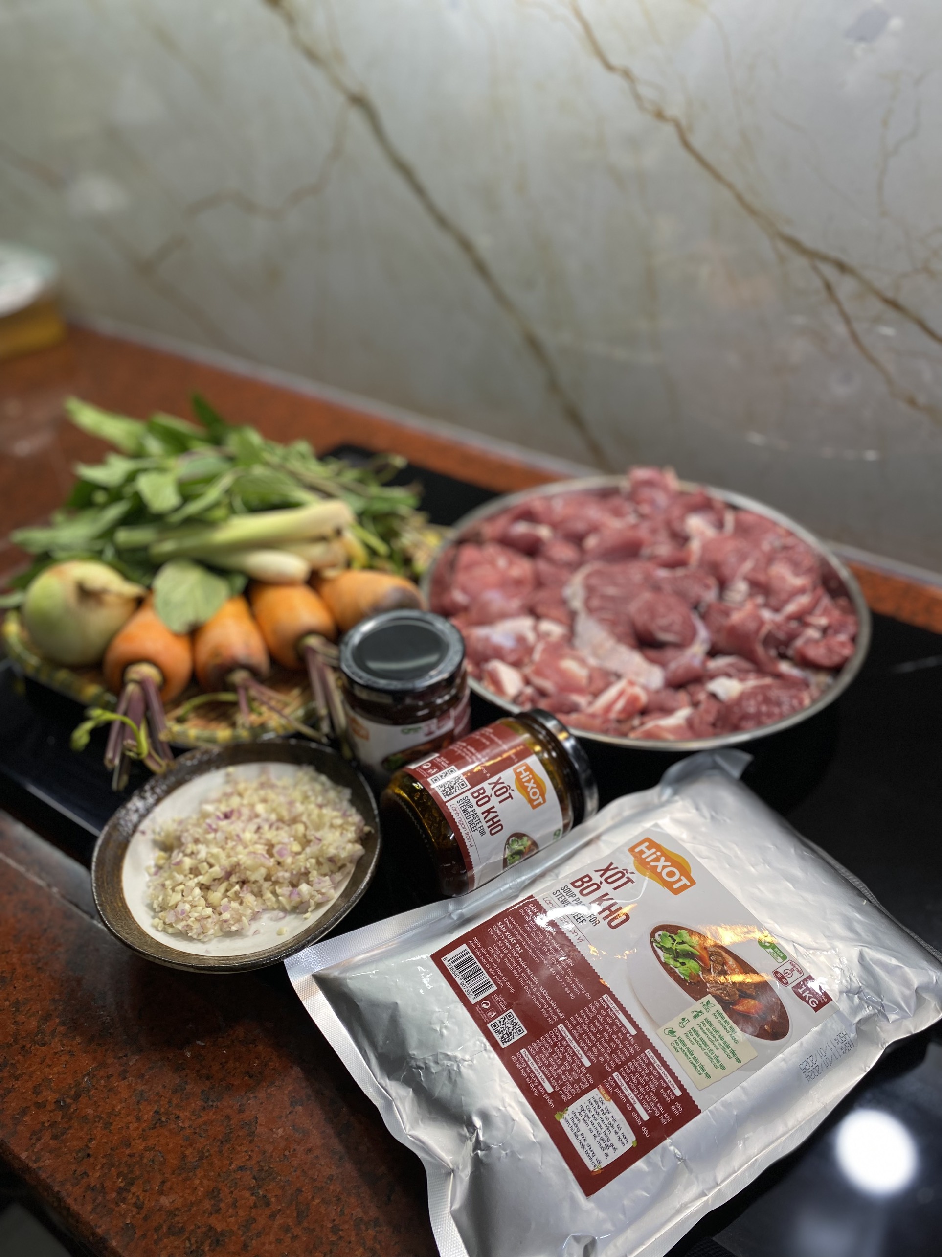 [VEGAN] XỐT BÒ KHO HiXOT hũ 220Gram, nấu bò kho, bò xốt vang, CHAY MẶN ĐỀU DÙNG ĐƯỢC