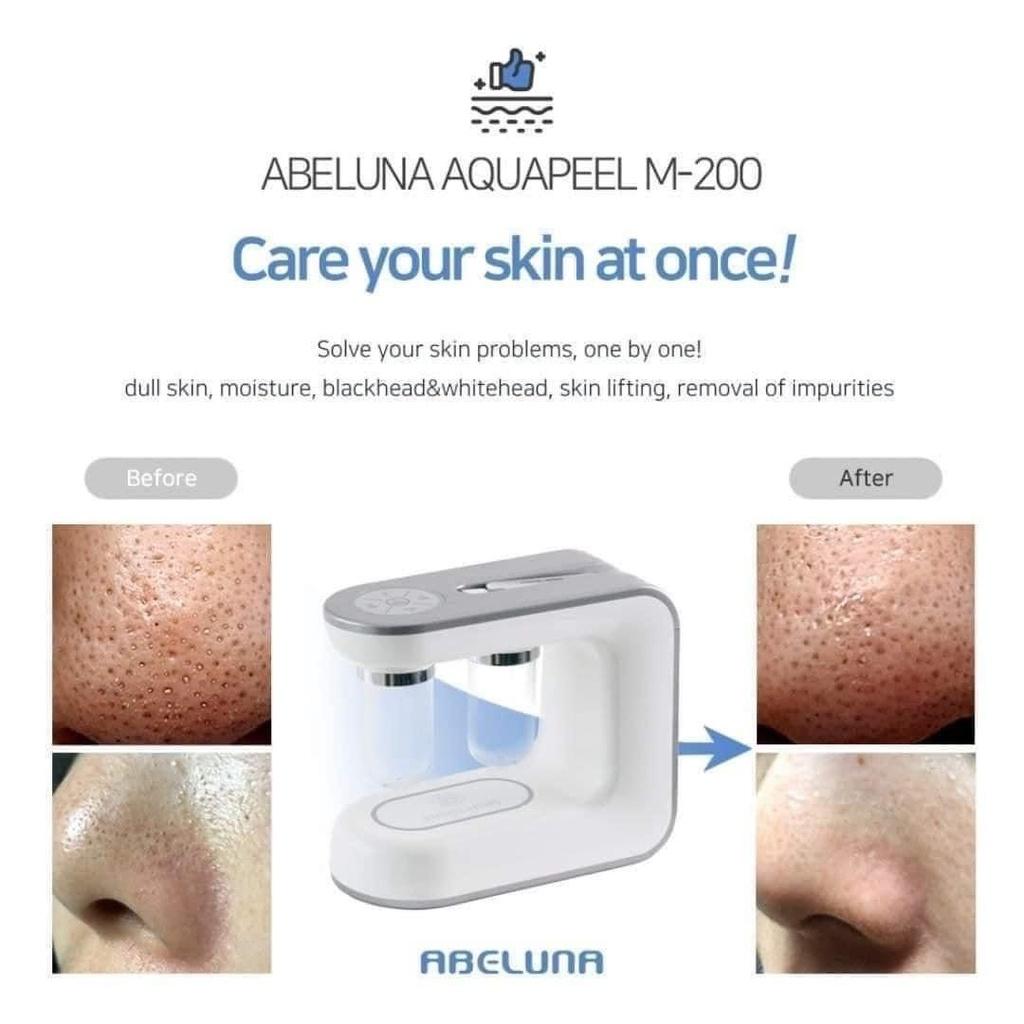 Máy Chăm Sóc Da, Giúp Giảm Thâm Nám, Mờ Tàn Nhang, Trẻ Hóa Da AQUA PEELING ABELUNA M200, Nhập Hàn, BH 12 THÁNG