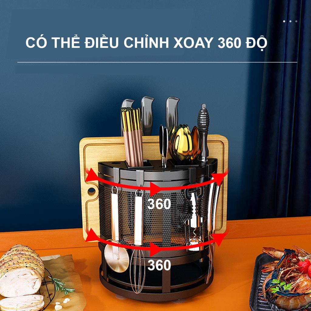 Kệ dao thớt xoay 360 độ - Thiết kế thông minh - Thép chống gỉ sơn tĩnh điện 5 lớp - Giao nhanh - Đổi mới dễ dàng