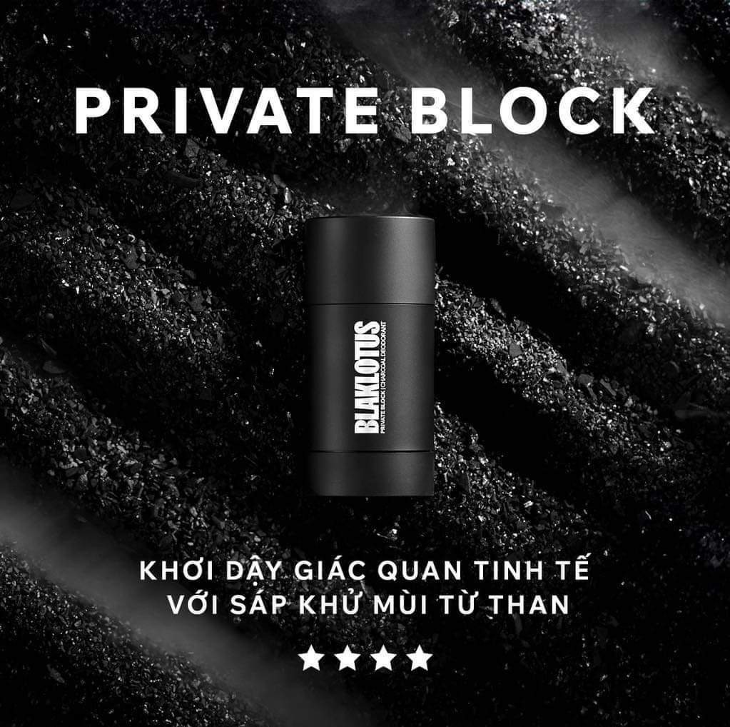 Sáp Khử Mùi BLAKLOTUS Private Block Charcoal Deodorant