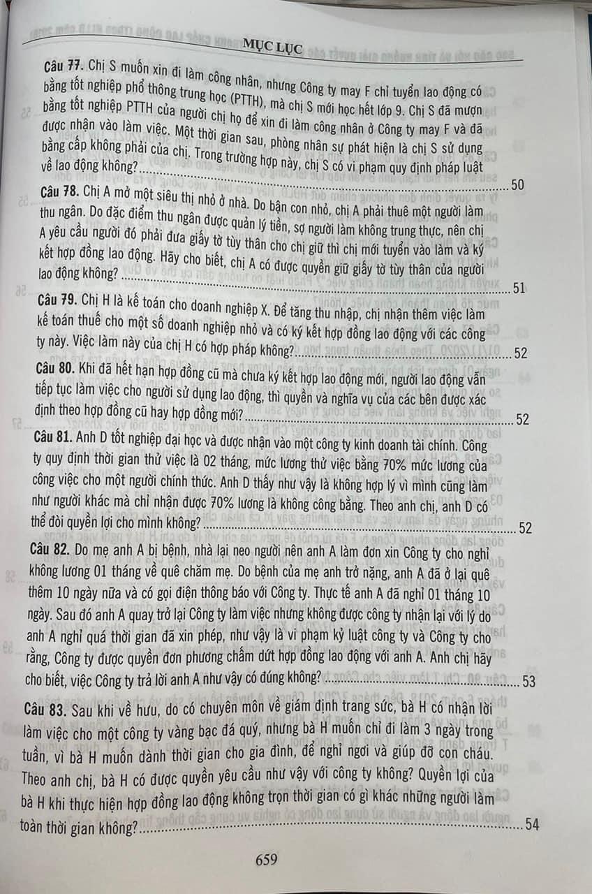 500 Câu hỏi và tình huống giải quyết các vướng mắc tranh chấp lao động