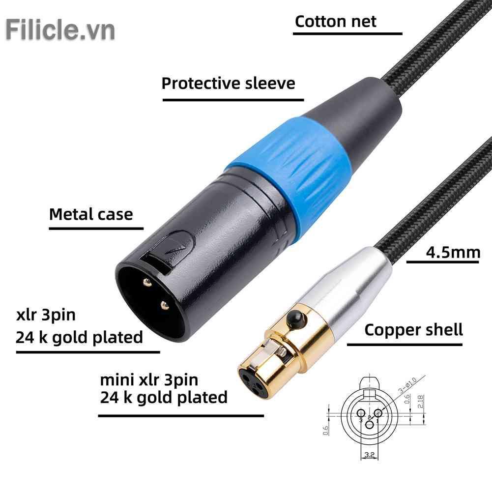 Cáp KếT NốI Âm Thanh XLR Sang Mini XLR Cho MáY ẢNh Canon