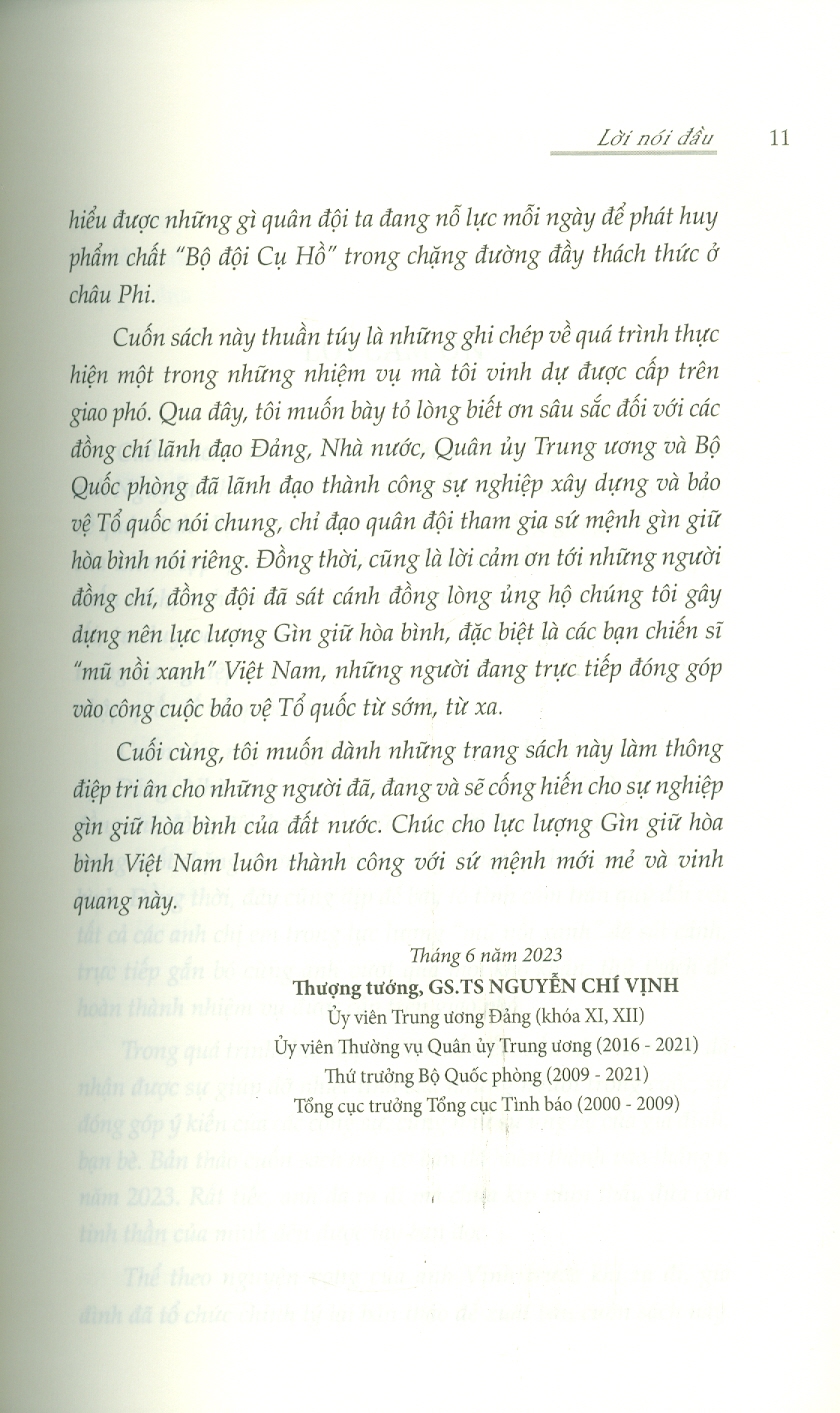 Sách Hành Trình Vì Hòa Bình (Hồi ức) - Nguyễn Chí Vịnh