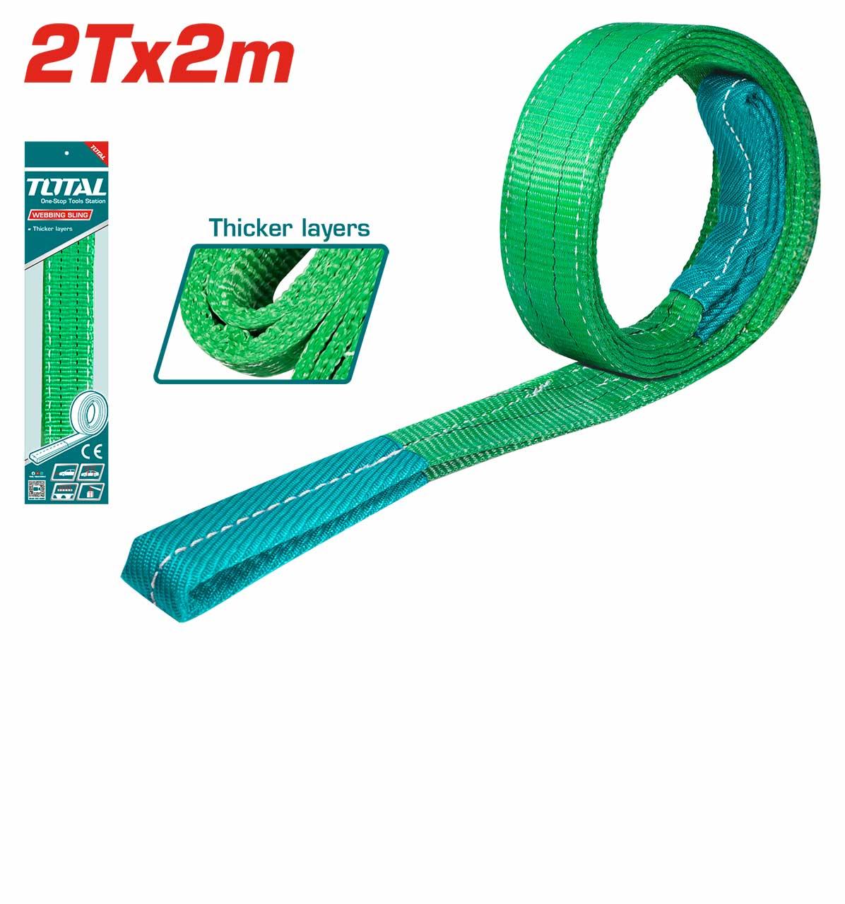 DÂY CÁP VẢI CẨU HÀNG 2TX2M-2TX7M TOTAL - HÀNG CHÍNH HÃNG