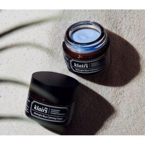 Combo Dear, Klairs tinh chất Midnight Blue Youth Activating Drop 20ml + Kem dưỡng Midnight Blue Calming Crem 30ml