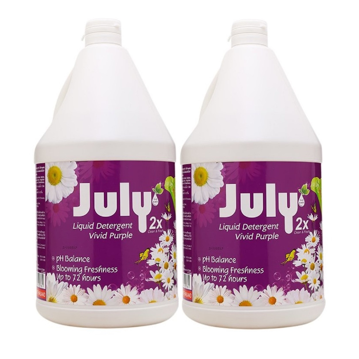 Combo 01 nước giặt xả July Vivid Purple 3500ml hương hoa + 01 Chai tẩy lồng máy giặt siêu sạch Ultra Powers 550ml - Hàng nhập khẩu
