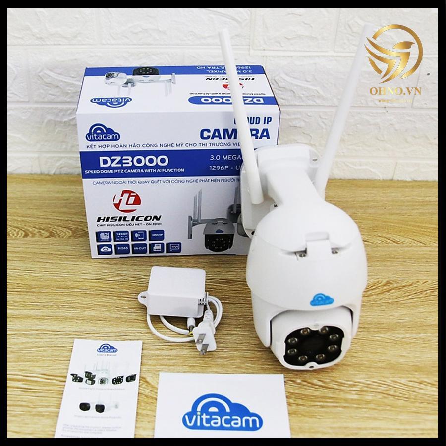 Camera IP Wifi ngoài trời Vitacam DZ3000  an ninh 3.0 MPX hàng chính hãng