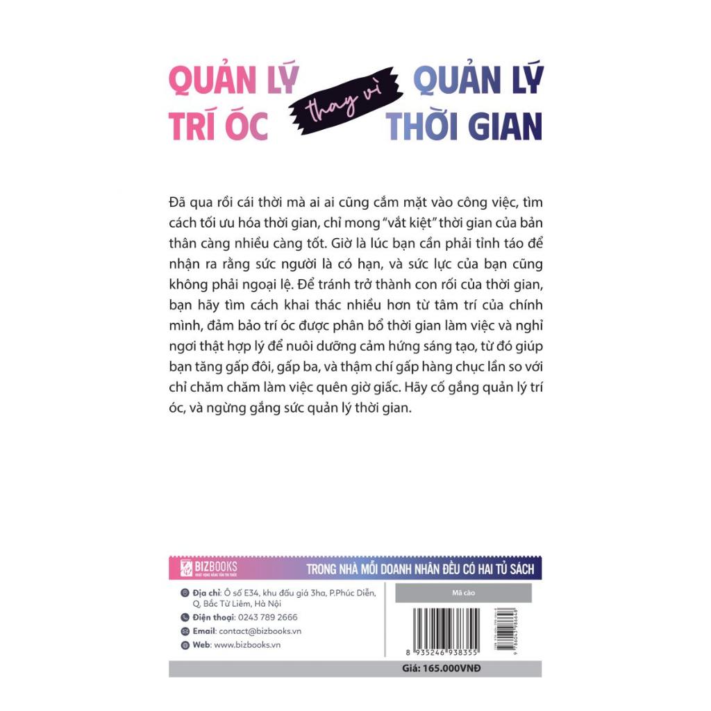 Sách - Quản Lý Trí Óc Thay Vì Quản Lý Thời Gian