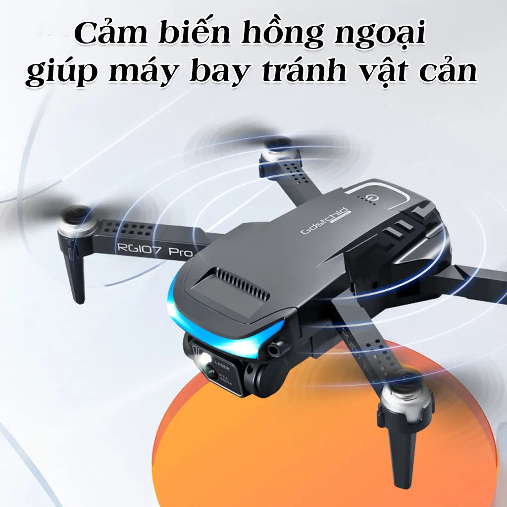 Máy Bay Camera Flycam 8K Tránh Va Chạm - Drone Mini RG 107 Max Giá Rẻ - Chụp Ảnh Chống Rung - Kết Nối WIFI 5G - Hàng Chính Hãng