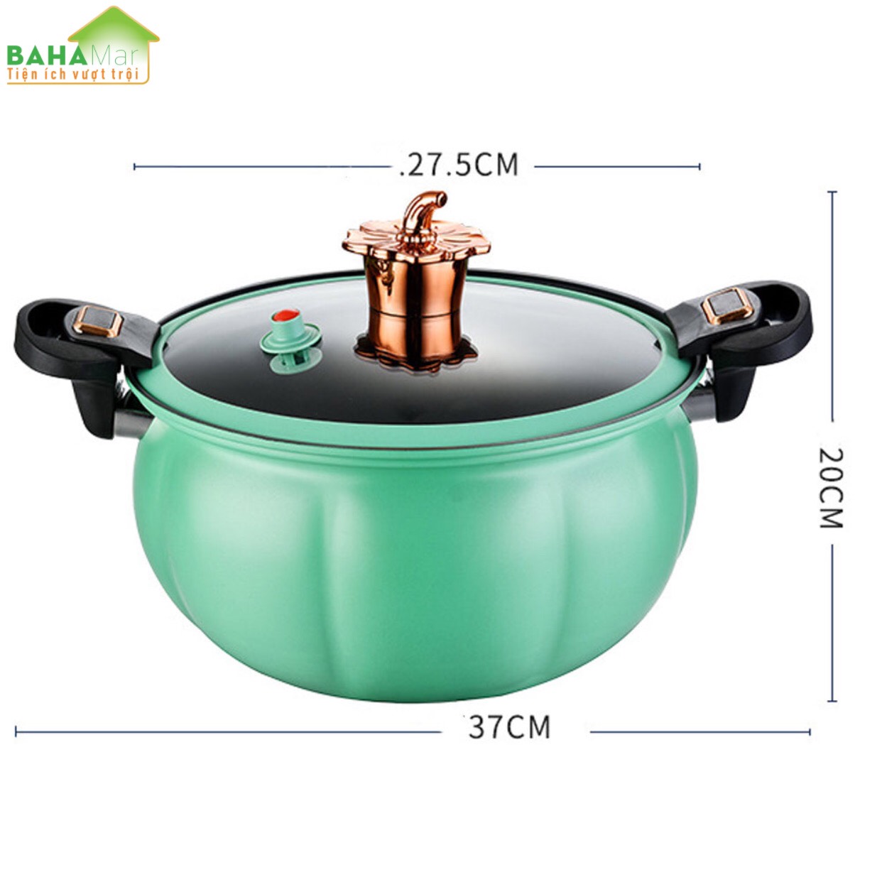 NỒI ÁP SUẤT CHỐNG DÍNH ĐA NĂNG BÍ NGÔ DUNG TÍCH 8L CÓ VỈ HẤP TIỆN DỤNG "BAHAMAR" giữ nguyên chất dinh dưỡng và làm cho chế độ ăn uống của bạn lành mạnh hơn