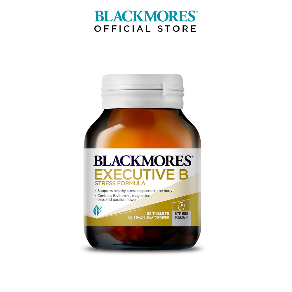 Viên Uống Giảm Căng Thẳng Hỗ Trợ An Thần Blackmores Executive B Stress Formula Lọ 62 Viên