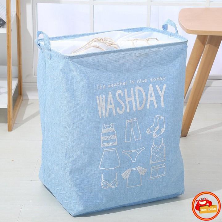 Hộp vải đựng chăn màn quần áo gấp gọn WASHDAY 75L