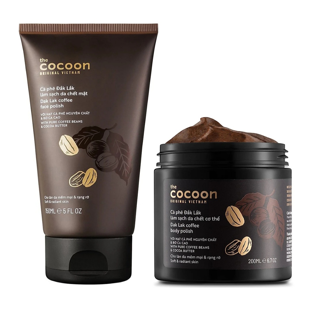 Combo tẩy da chết mặt Cocoon 150ml giúp da sáng mịn khỏe đẹp - Thanh mộc Hương Hà Tĩnh