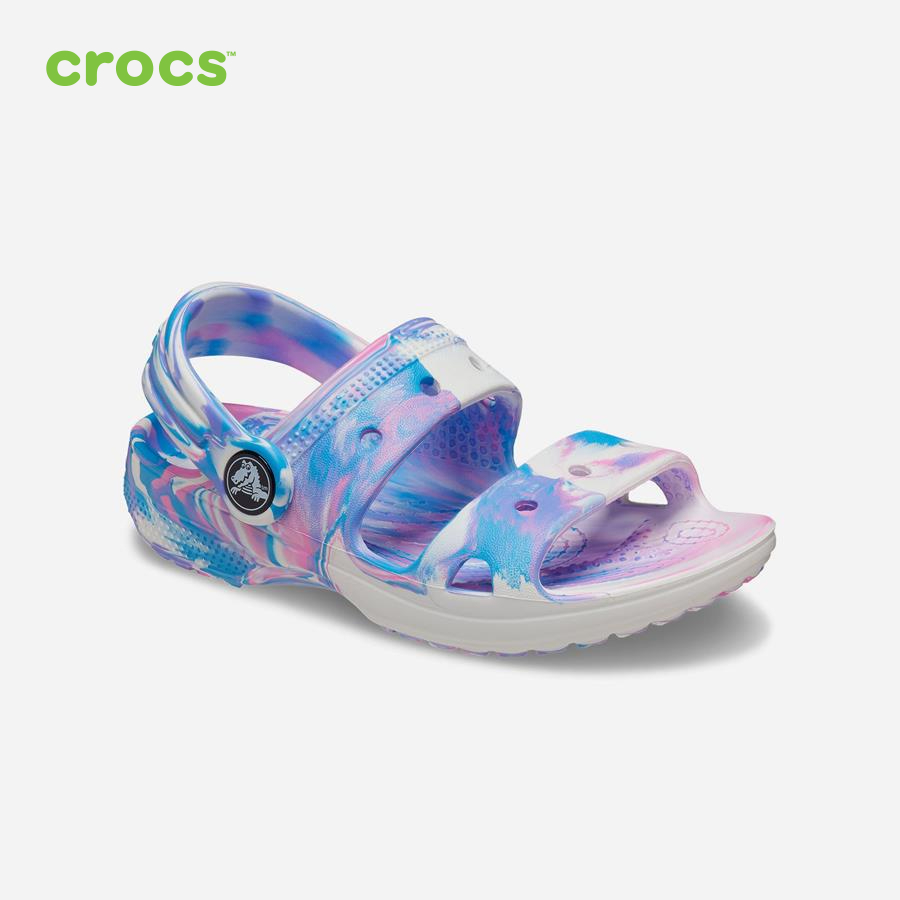 Giày sandal trẻ em Crocs FW Classic Sandal Toddler Marbled Whi/Pink - 207779-102