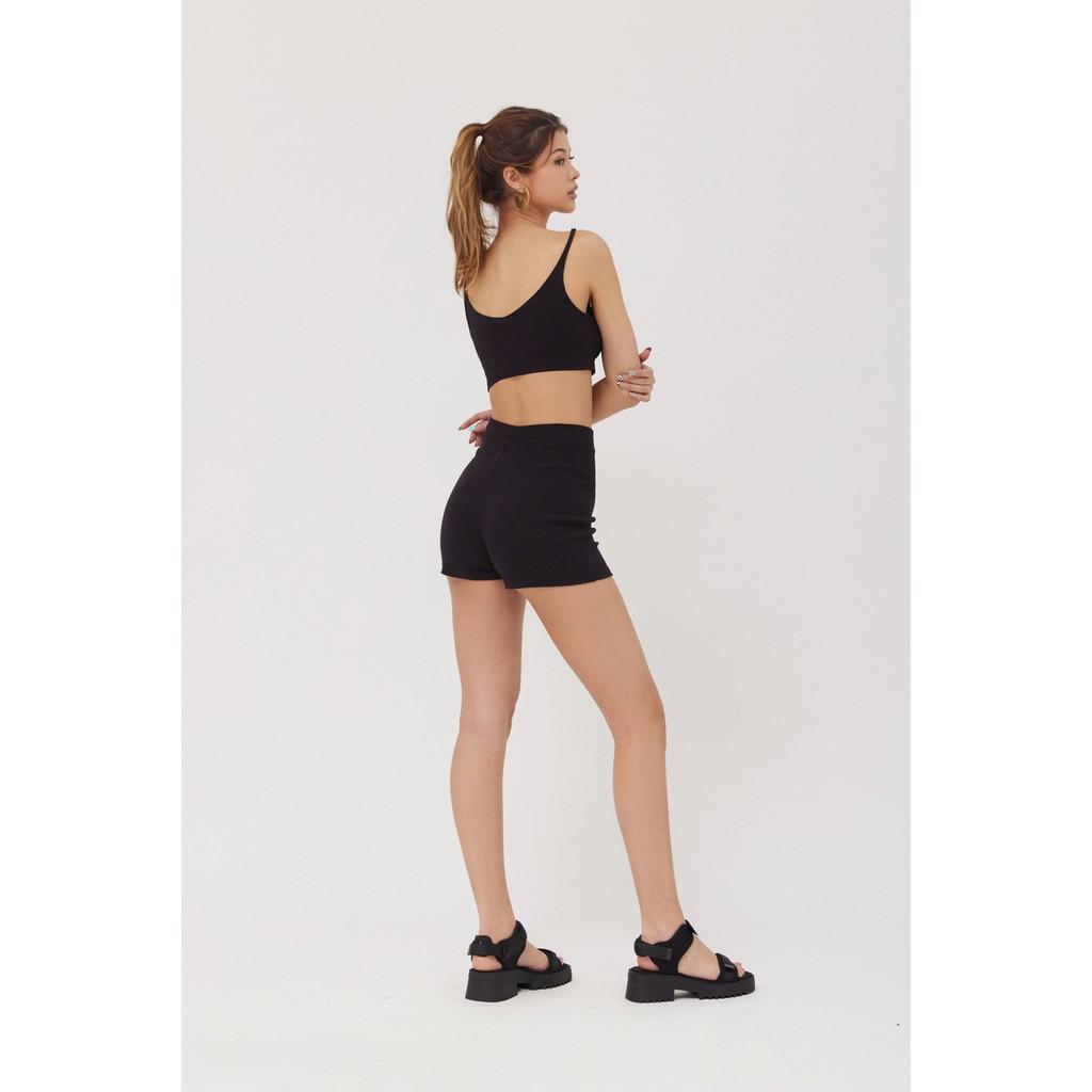 là min - Quần Black Knit Shorts