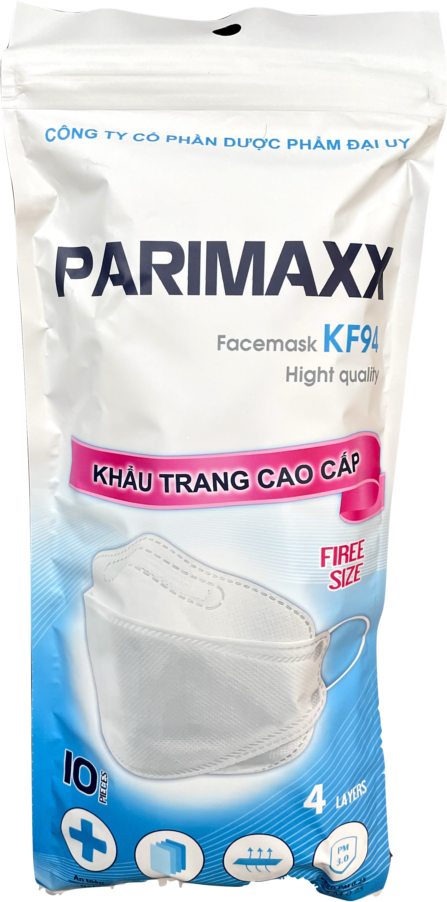 Khẩu trang cá KF94 Đại Uy Gói 10 Chiếc