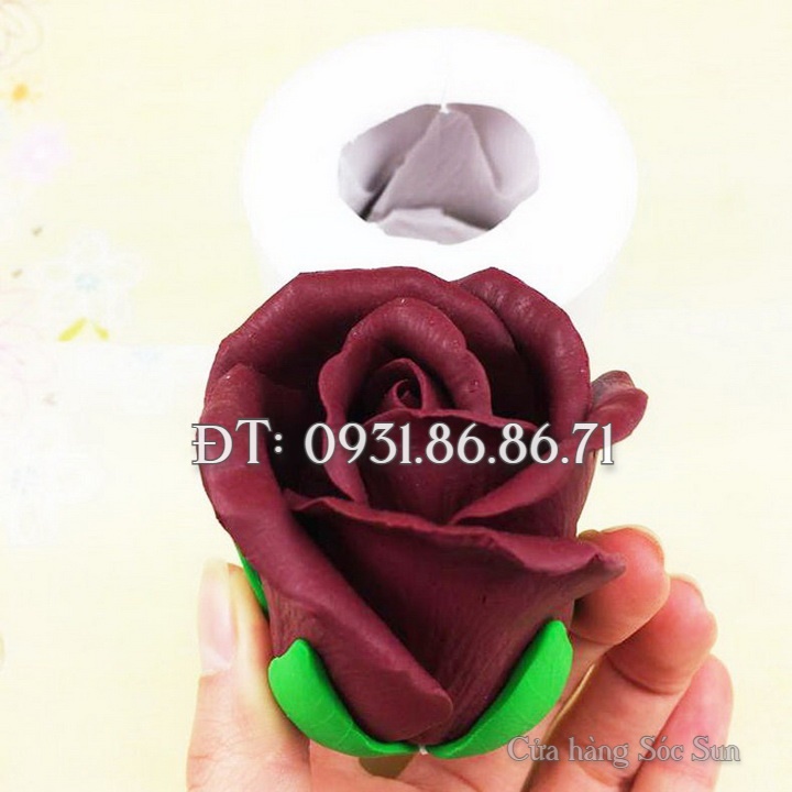 Khuôn silicon búp hoa hồng – Mã số 1080