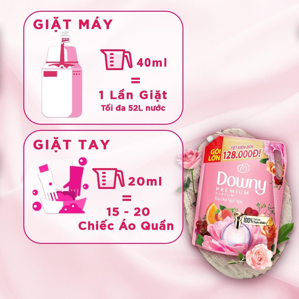 Combo 2 Túi Nước Xả Vải Downy Bung Toả Hạnh Phúc (HỒNG) Túi 3.5L x2