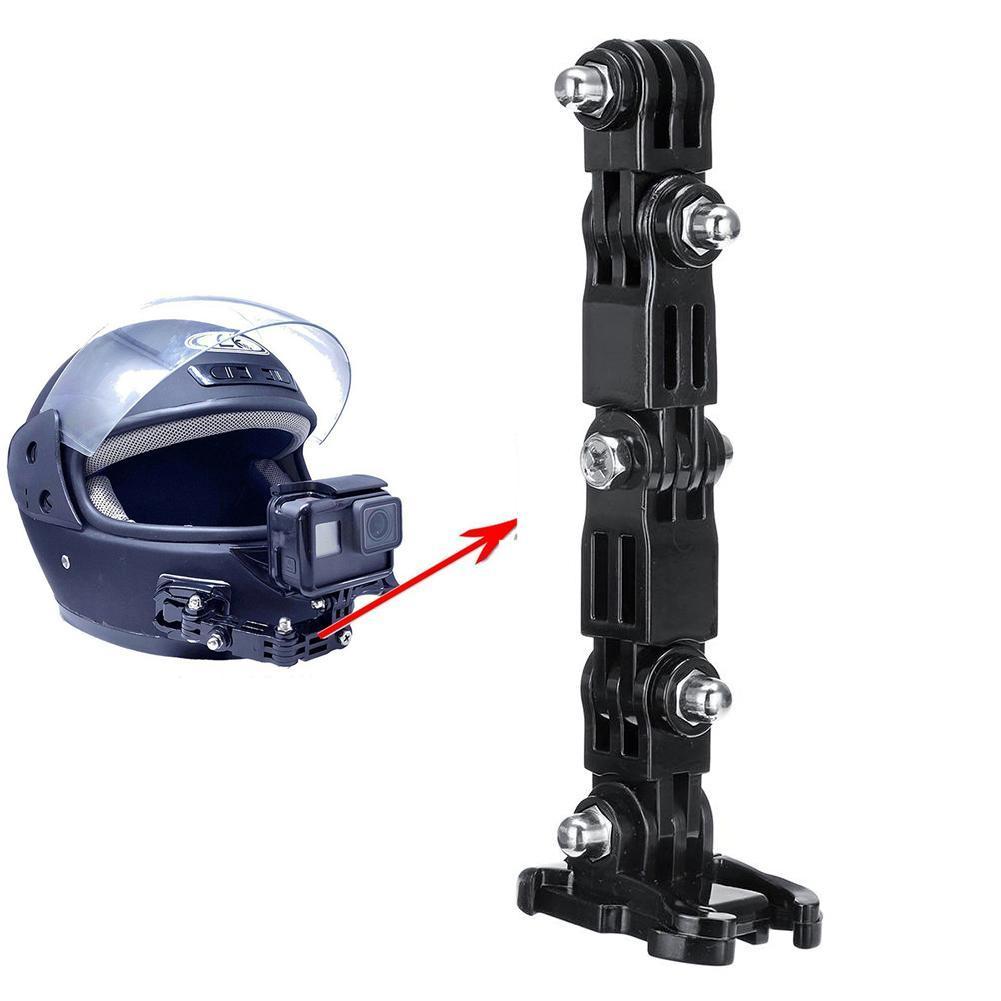 Mũ Bảo Hiểm Xe Máy Cho GoPro Hero6/5/4 Mở Rộng Cằm Cố Định Giá Đỡ Mũ Bảo Hiểm Có Giá Đỡ Cho Xiaomi Xiaoyi 4K DJI Camera