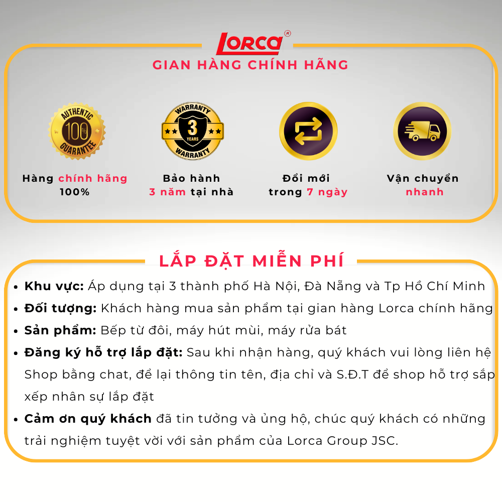 Máy Hút Mùi LORCA TA 6007TM - 70cm - Hàng Chính Hãng Cao Cấp Nhập Khẩu Malaysia Tiết Kiệm Điện Chống Ồn