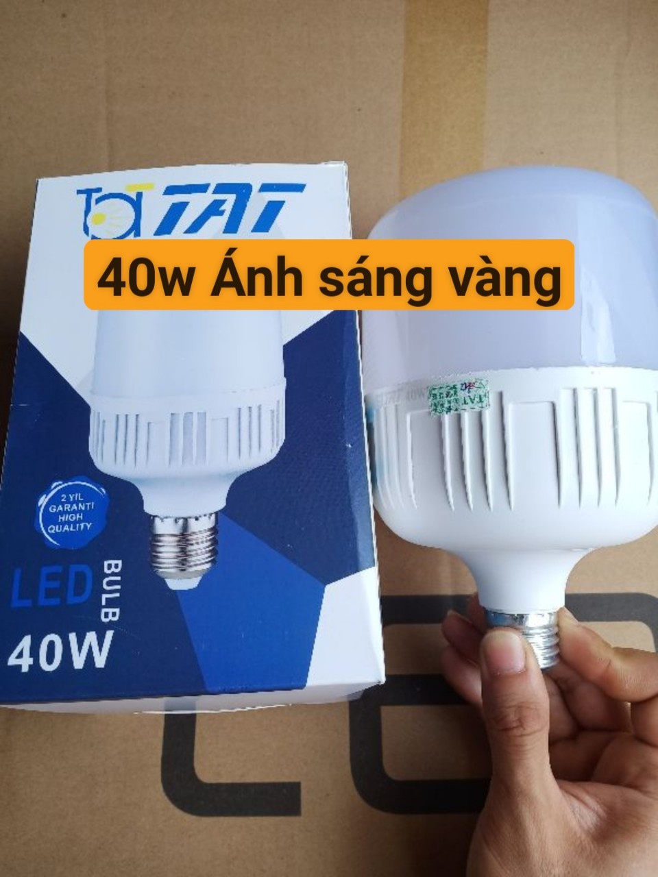 Bộ 10 bóng đèn led 40w TAT ánh sáng vàng