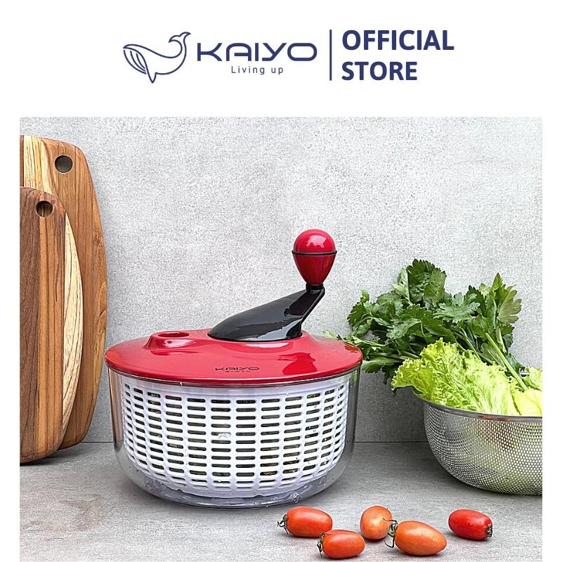 Rổ quay rau Kaiyo 5,5 lít màu đỏ