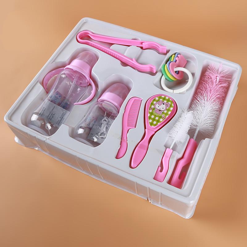 8 Cái/bộ Sơ Sinh Cho Bé Ăn Bộ Bình Miếng Dán Núm Vú Bình Hộp Bảo Quản Bình Kẹp Dụng Cụ Kết Hợp Của Thiết Bị