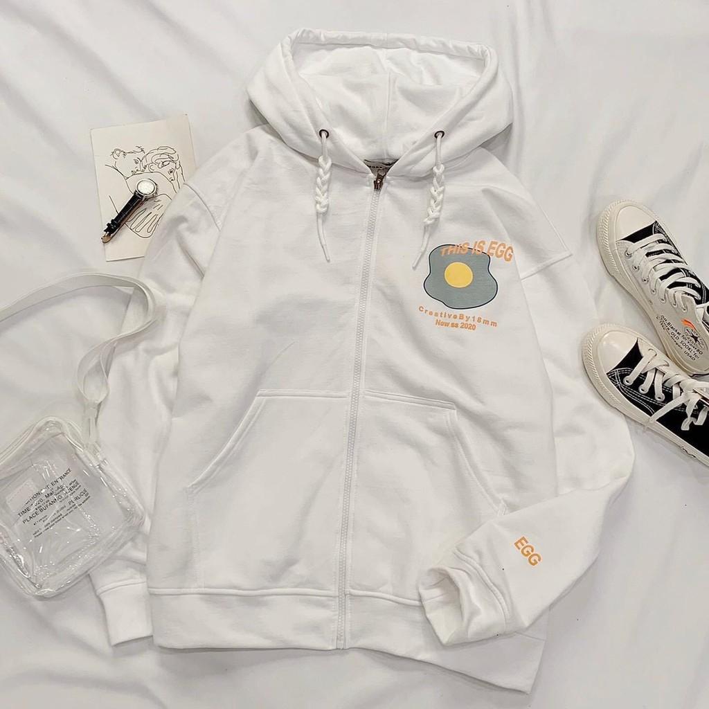 Áo Khoác Hoodie Nỉ Ngoại EGG 2 Màu