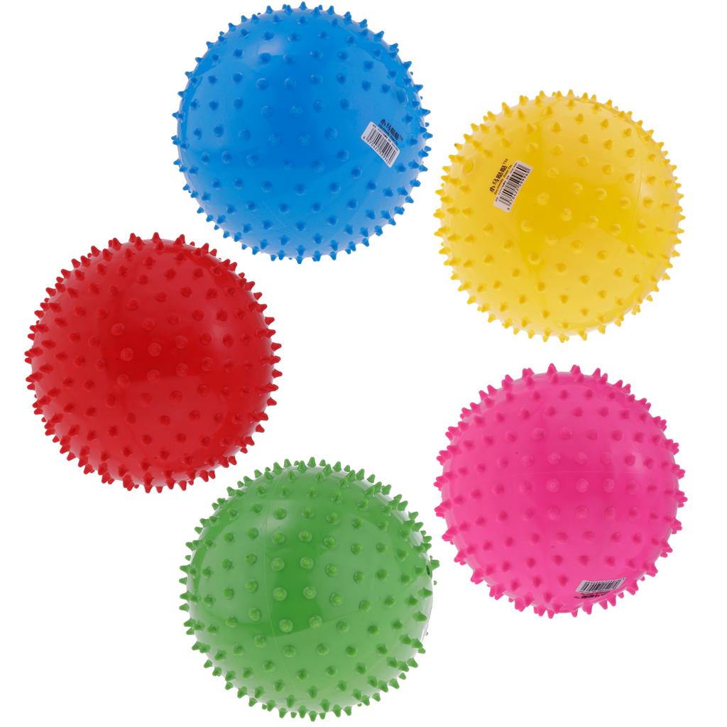 9 Inch Kids Knobby Bouncy Ball Spiky Sensory Ball for Yoga Massage