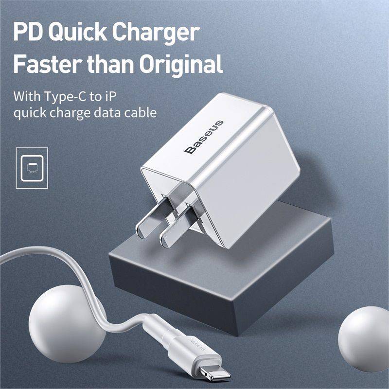 Trắng - Cóc củ sạc nhanh 18W PD 3.0 Type-C hiệu Baseus QC Traveler PPS cho Smartphone /Tablet / Macbook Samsung iPhone iPad Xiaomi Huawei Oppo Nokia Sony - Hàng nhập khẩu