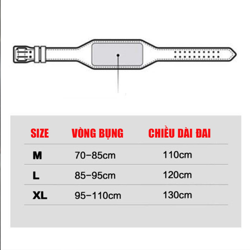 ĐAI LƯNG DA GLADIATOR HỖ TRỢ TẬP GYM -GÁNH TẠ - DEADLIFT Cực chắn chắn