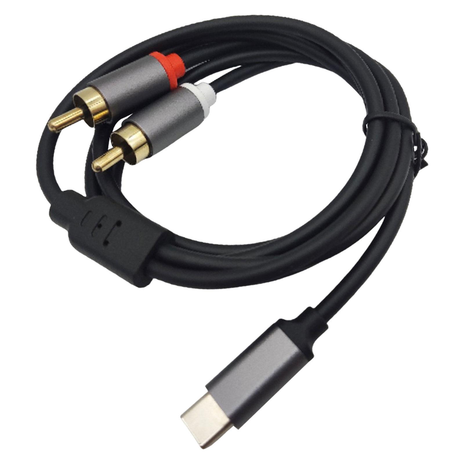 Male to 2 RCA Y Male Cable RCA Y Splitter Cord for Home Theater Phone
