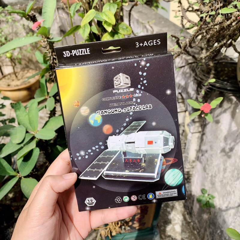 Mô Hình Lắp Ráp 3D Tàu vũ trụ, vệ tinh không gian Bằng Giấy Bìa Xốp Cho Bé - Đồ Chơi Giáo Dục