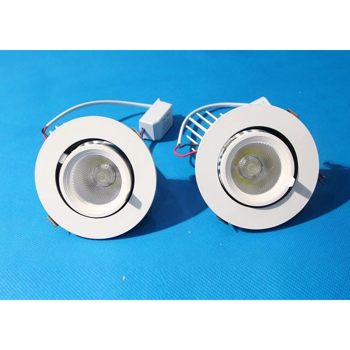 Combo 2 Đèn Led âm trần đế xoay 360 độ 20w, đèn soi tranh, đèn trang trí shop