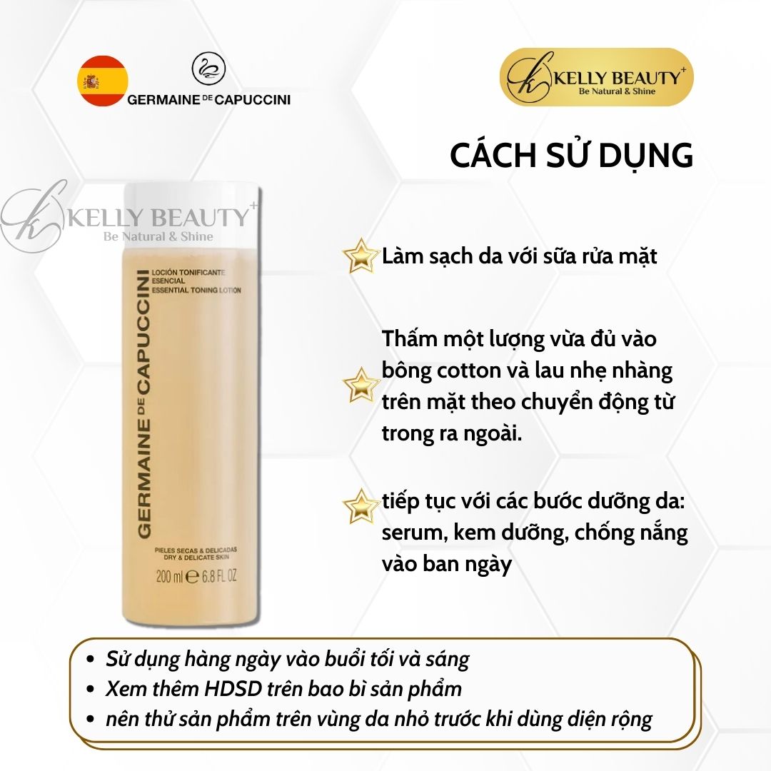 Nước Cân Bằng Cho Da Khô Germaine OPTIONS Essential Toning Lotion | Kelly Beauty