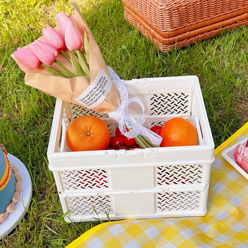 Giỏ Đựng Đồ Bằng Nhựa Đa Năng Có Thể Gấp Gọn Tiện Dụng
