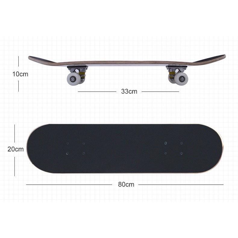 Ván Trượt Skateboard Gỗ Phong 7 Lớp , Mặt Nhám Cao Cấp, Ván Trượt Thể Thao Chuyên Nghiệp( Nhiều màu lạ mắt)