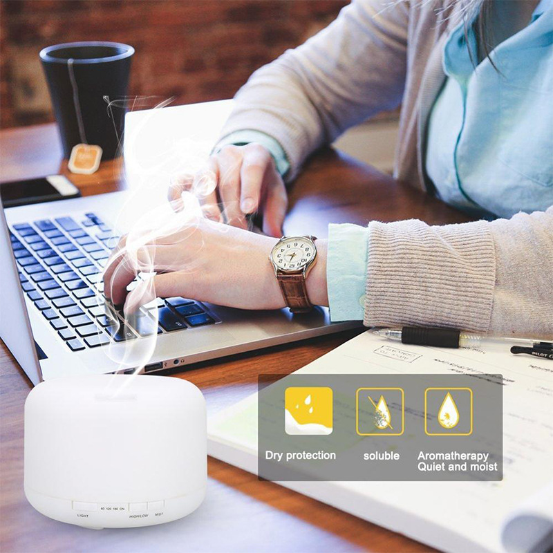 (Hàng chính hãng) Máy xông tinh dầu Vdecor tích hợp loa bluetooth điều khiển từ xa LEd 7 màu