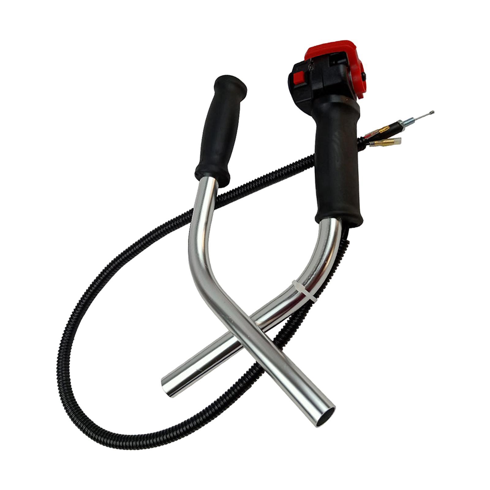 String Trimmer Handle Switch Throttle Cable Attachments Convenient Assemble Durable Aluminium Tube Handheld for Brush Cutter