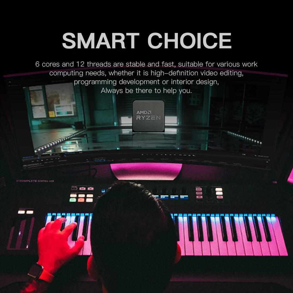 Mới AMD R5 5500 Ryzen 5 5500 3.6 GHz 6 Nhân 12 Luồng 7NM L3=16M 100-000000457 Socket AM4 Mới nhưng không có tản nhiệt