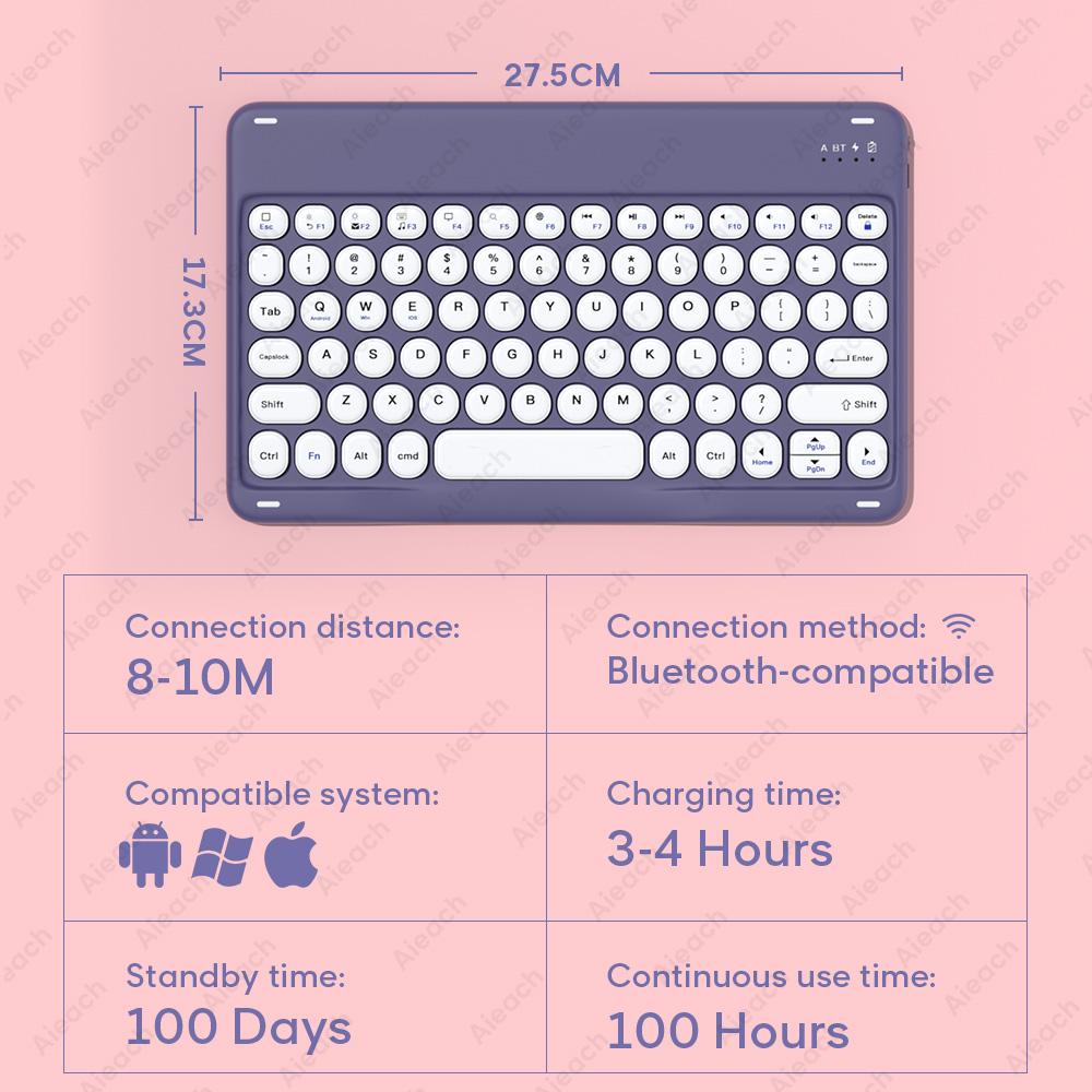 Dành Cho iPad Bàn Phím Bàn Phím Mini Không Dây Bluetooth-Tương Thích Sạc Máy Tính Bảng Bàn Phím Dành Cho Điện Thoại Laptop Android IOS Windows