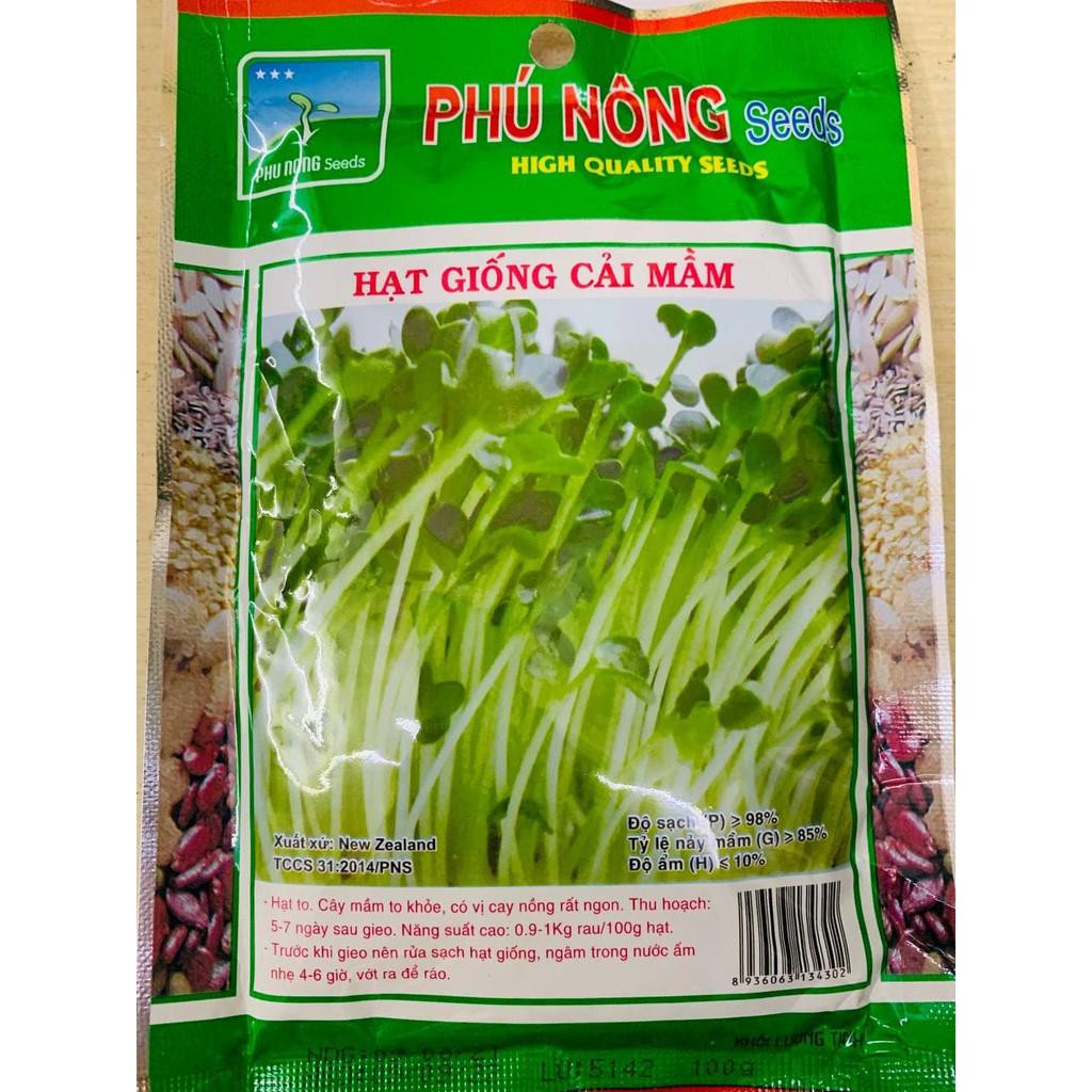 Hạt giống cải mầm NewZealand Phú Nông gói 100g