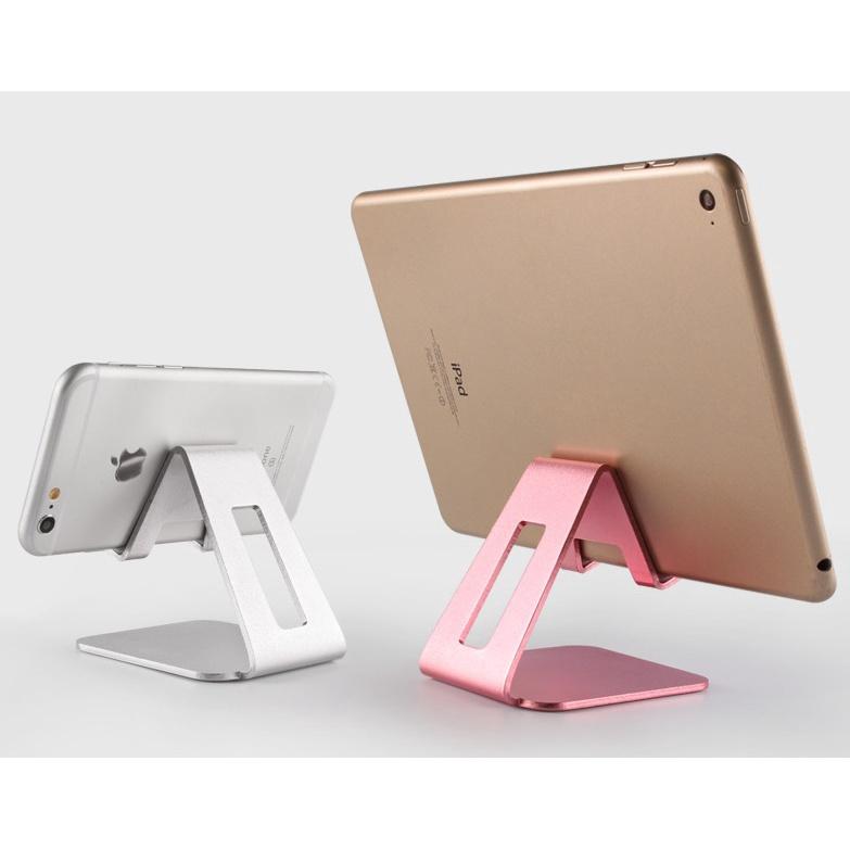 Giá đỡ stand nhôm cho điện thoại, máy tính bảng và Ipad Iphone thiết kế nguyên khối chắc chắn, đa dạng.